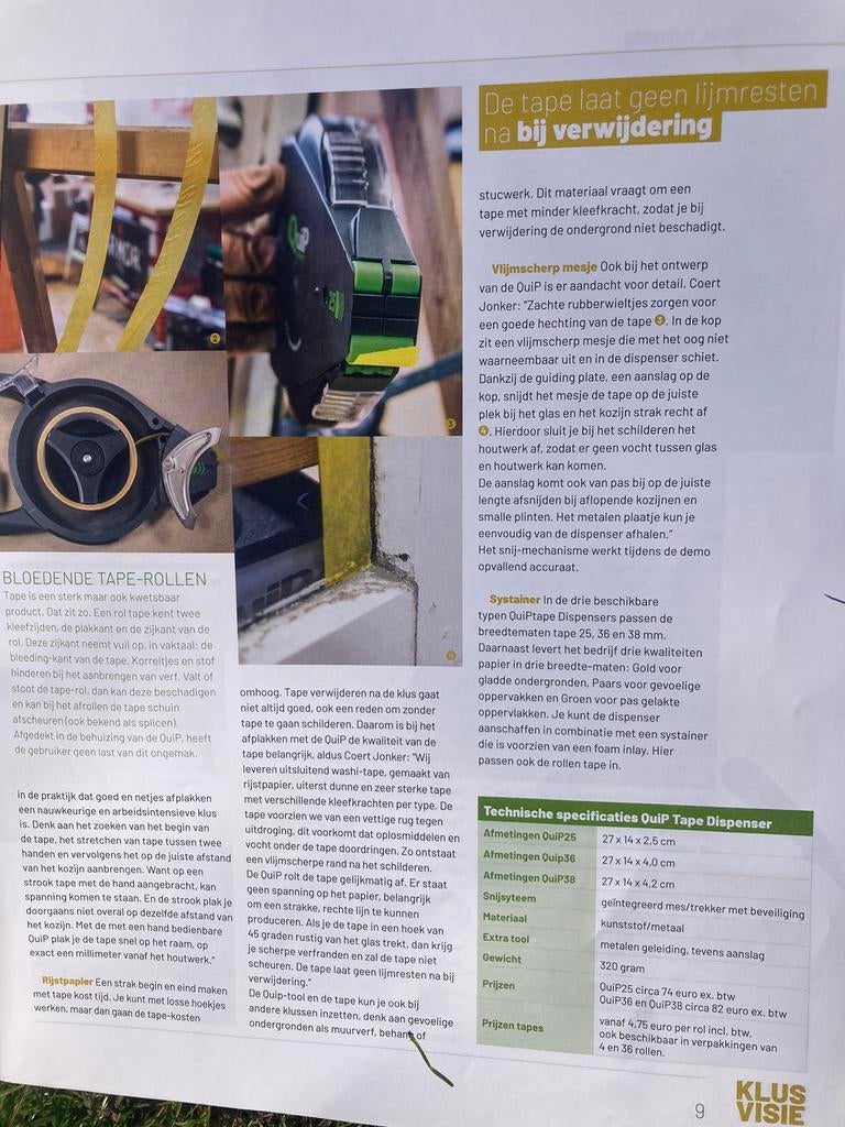 Schilderstape  afplakken Quiptaping, Ophalen of Verzenden, Nieuw