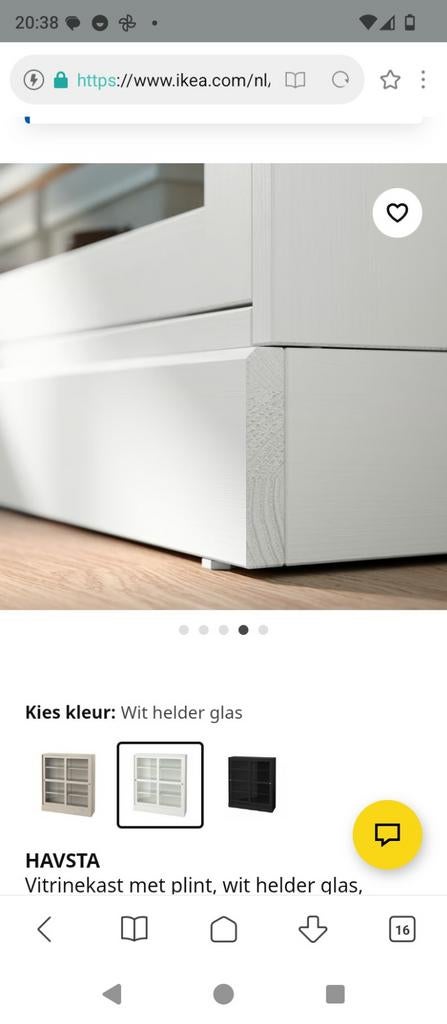 Plint havsta wit voor vitrinekast, Wit, Zo goed als nieuw, 25 tot 50 cm, 50 tot 100 cm