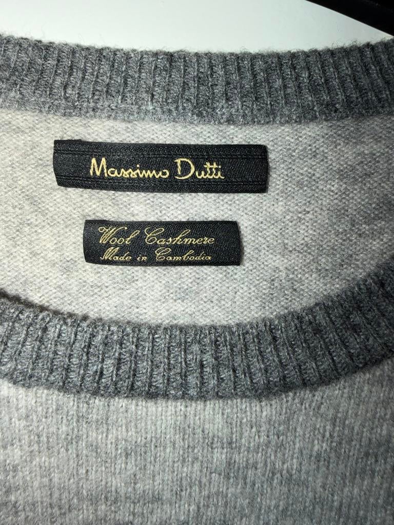 Massimo Dutti Trui Wol Cashmere Maat M, Ophalen of Verzenden, Zo goed als nieuw, Maat 38/40 (M), Grijs