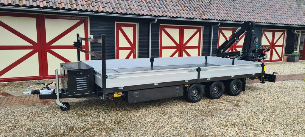 Kuiphuis K12 Plateauwagen met HIAB X-CLX 038-4, Auto diversen, Aanhangers en Bagagewagens, Ophalen, Nieuw