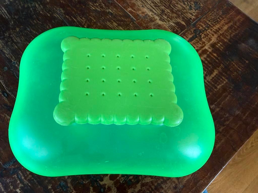 Alessi koektrommel koek trommel Mary biscuit groen, Ophalen of Verzenden, Gebruikt, Groen, Overige typen