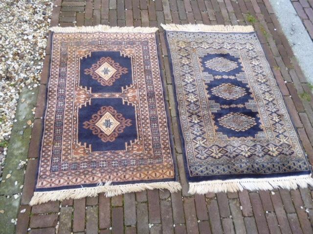 3 handgeknoopte zijden bidkleedjes  tapijtjes, Ophalen of Verzenden