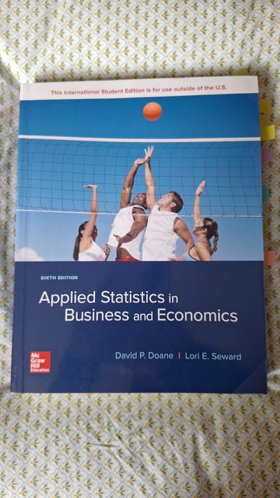 Applied Statistics in Business and Economics, Boeken, Studieboeken en Cursussen, Zo goed als nieuw, WO, Gamma, Ophalen of Verzenden