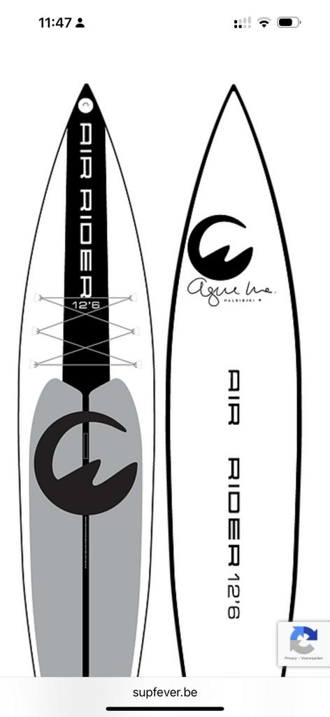 Aqua inc Airrider 12.6 professional sup board, Ophalen of Verzenden, Gebruikt, SUP-boards