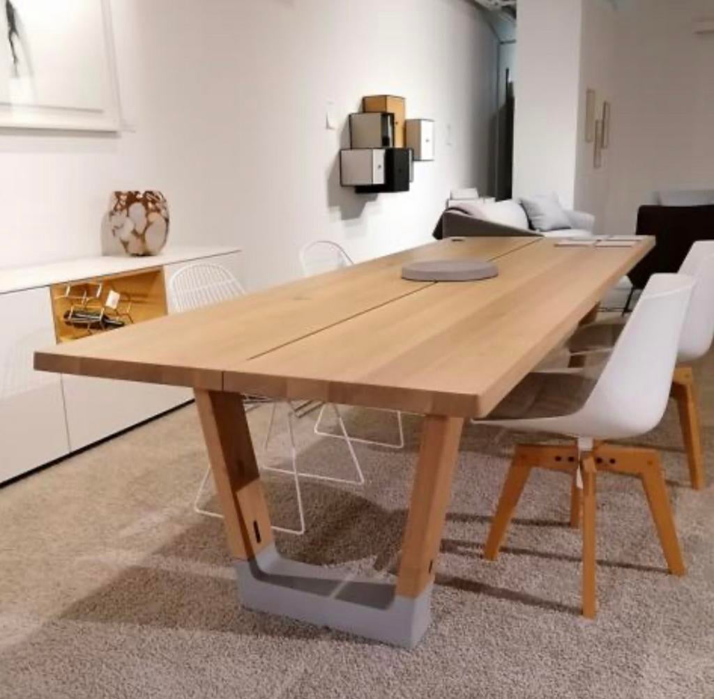 Arco Base Tafel 100x280cm eiken naturel icm beton showmodel