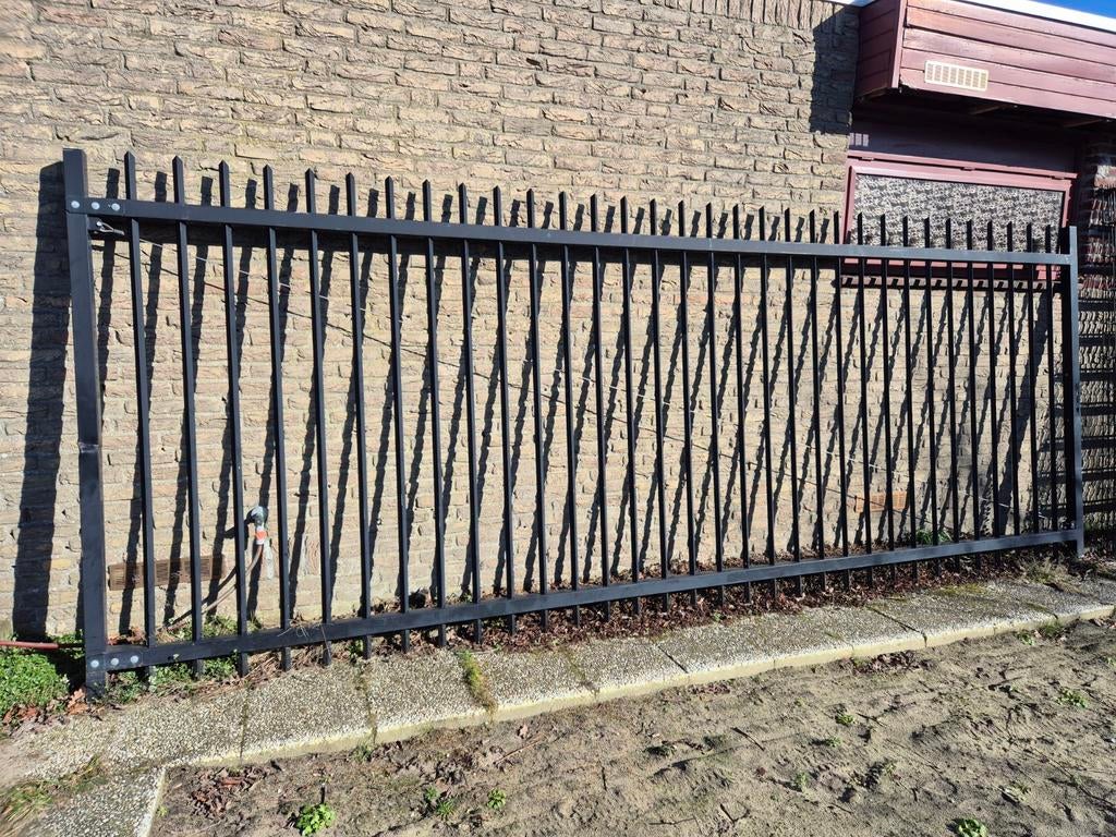 5 meter grote bouwpoort hek poort hekwerk bouwterrein, Ophalen, IJzer