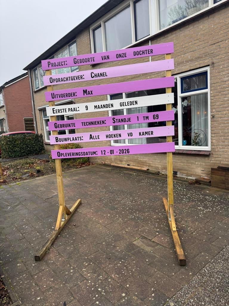 Geboortebord te koop, Kinderen en Baby's, Ophalen, Zo goed als nieuw, Geboortebord