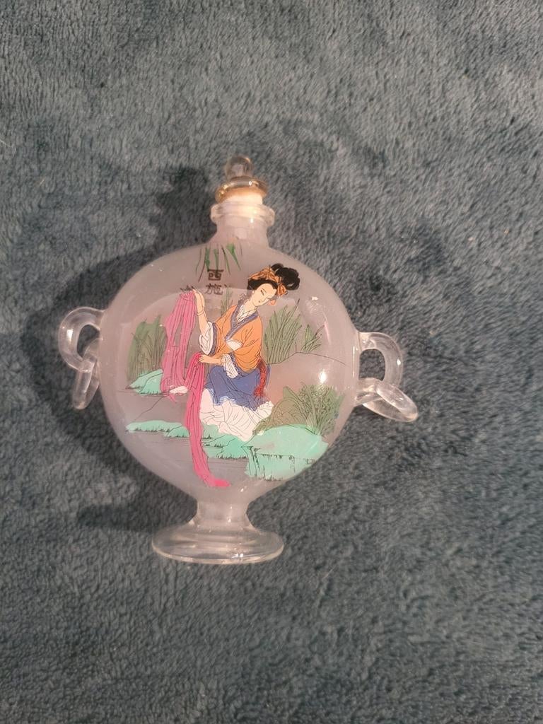 Chinees Parfumflesje Handgeschilderd (9), Antiek en Kunst, Ophalen