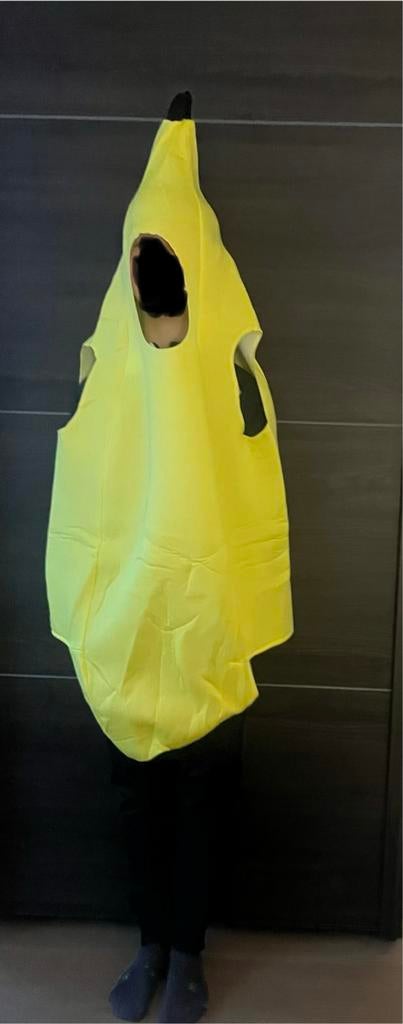 Banaan Carnavalspak 8-11 jaar, Ophalen, Zo goed als nieuw, 122 t/m 128, Jongen of Meisje