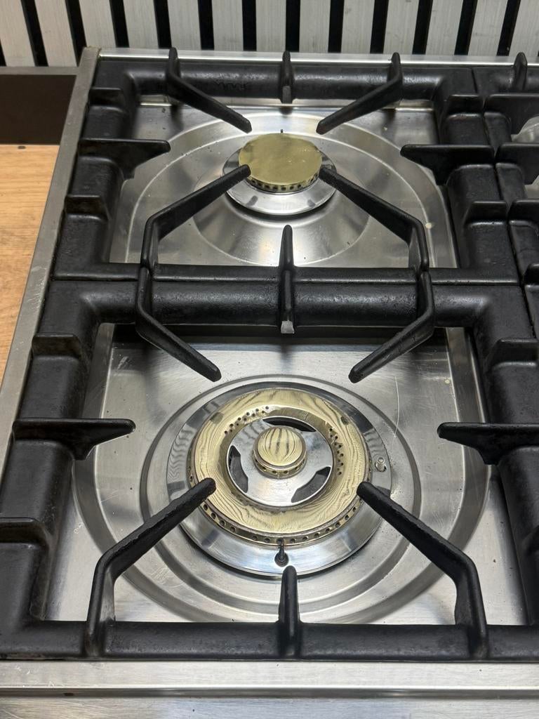 Luxe Boretti 5 pits kookplaat RVS 90 cm, Witgoed en Apparatuur, Kookplaten, De schout 4, Fornello Esperta, Refurbished, Ophalen of Verzenden