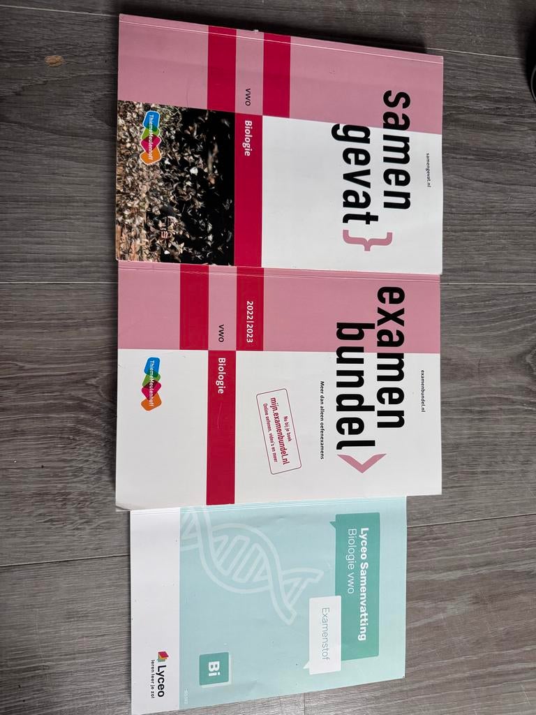 Biologie VWO Samengevat, Examenbundel & Samenvatting, Ophalen of Verzenden, Beta, Zo goed als nieuw, Overige niveaus