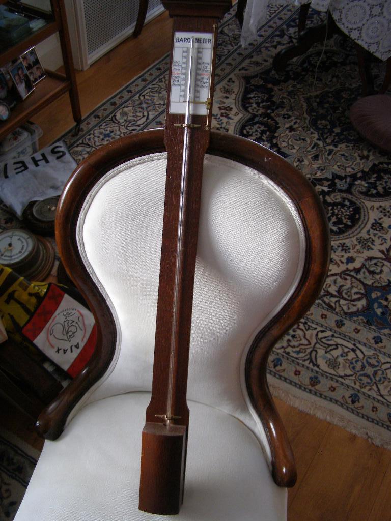 Toricelli barometer, Hollands glazen plaatje met tekst 97 cm, Audio, Tv en Foto, Weerstations en Barometers, Gebruikt, Barometer