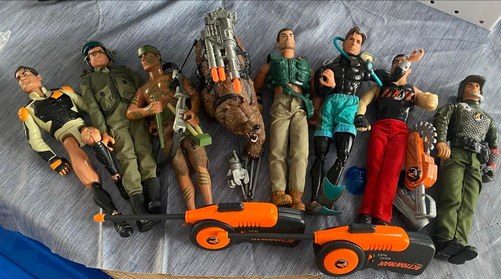 Action Man Poppen en Beer - Gebruikt, Ophalen, Gebruikt