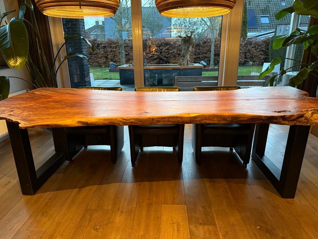 Uniek Bureau van Lychee Boomstam 2.95m, Ophalen, Gebruikt