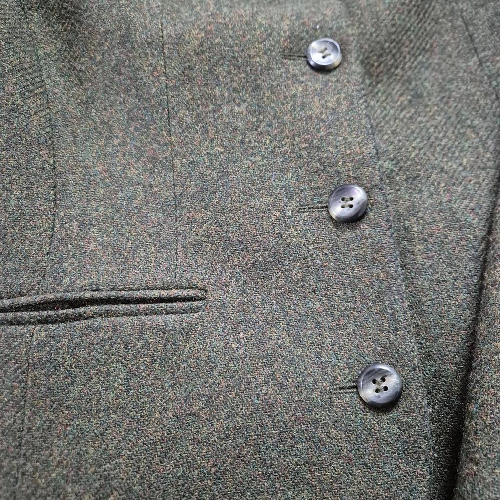 M38 Lanaby's colbert, mosgroen, bruine fluweel kraag 70% wol, Kleding | Dames, Maat 38/40 (M), Lanaby 's, Ophalen of Verzenden