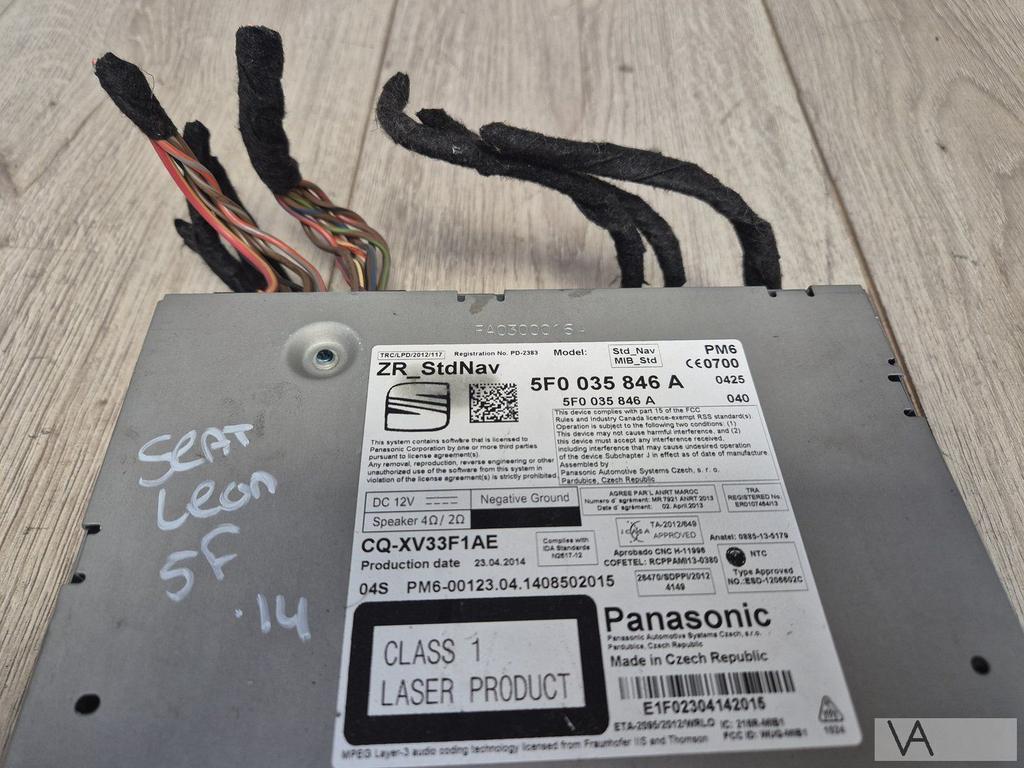 Seat Leon 5f 2013 - 2020 radio navigatie module 5f0035846a, Gebruikt, -, -, Ophalen of Verzenden