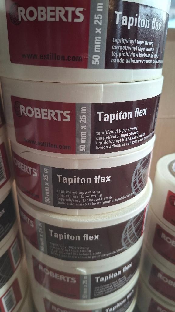 Partij Roberts Tapiton Flex Tape plakband 18 rollen. NIEUW, ., ., Overige typen, Nieuw
