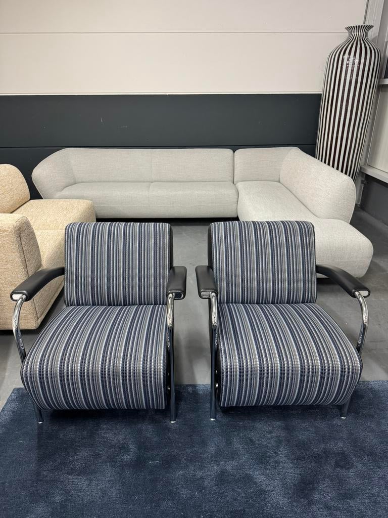 Nieuwstaat Leolux Scylla (2x) | Leolux Scylla fauteuil, Huis en Inrichting, Fauteuils, Zo goed als nieuw, Leer, Stof, 75 tot 100 cm