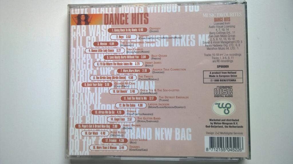 Music Favourites Dance Hits, Ophalen of Verzenden, Zo goed als nieuw, Pop