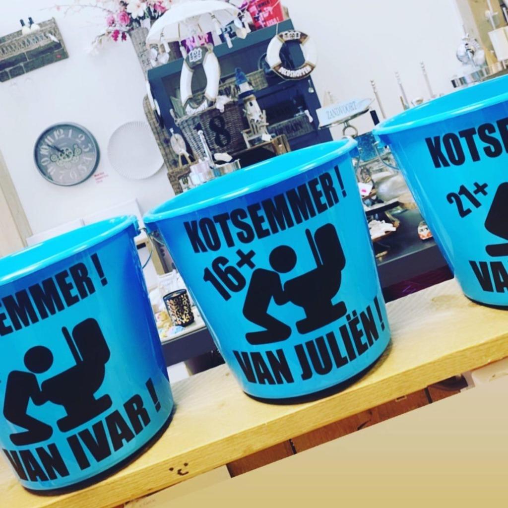 Kots Emmer met Naam Cadeau emmer, Ophalen of Verzenden, Nieuw