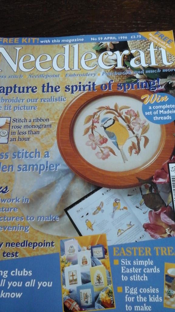 Borduurblad needlecraft nr 59 april, Hobby en Vrije tijd, Ophalen of Verzenden, Zo goed als nieuw, Handborduren, Patroon