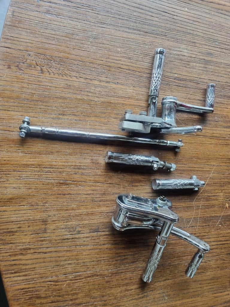 Chroomen forwordt controls set en pas voetsteunen softail e, Motoren, Ophalen of Verzenden, Gebruikt