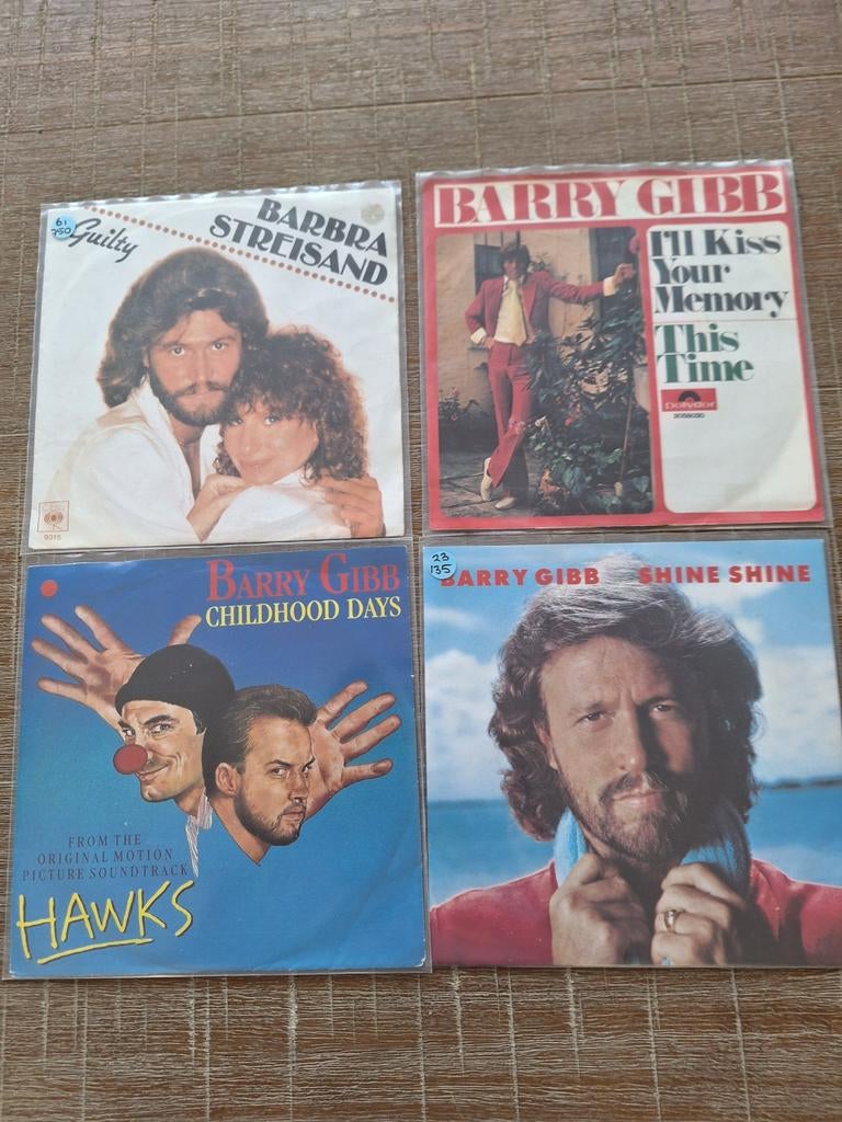 Bee gees en solo singles : 55 stuks, Gebruikt, 7 inch, Single, Ophalen of Verzenden