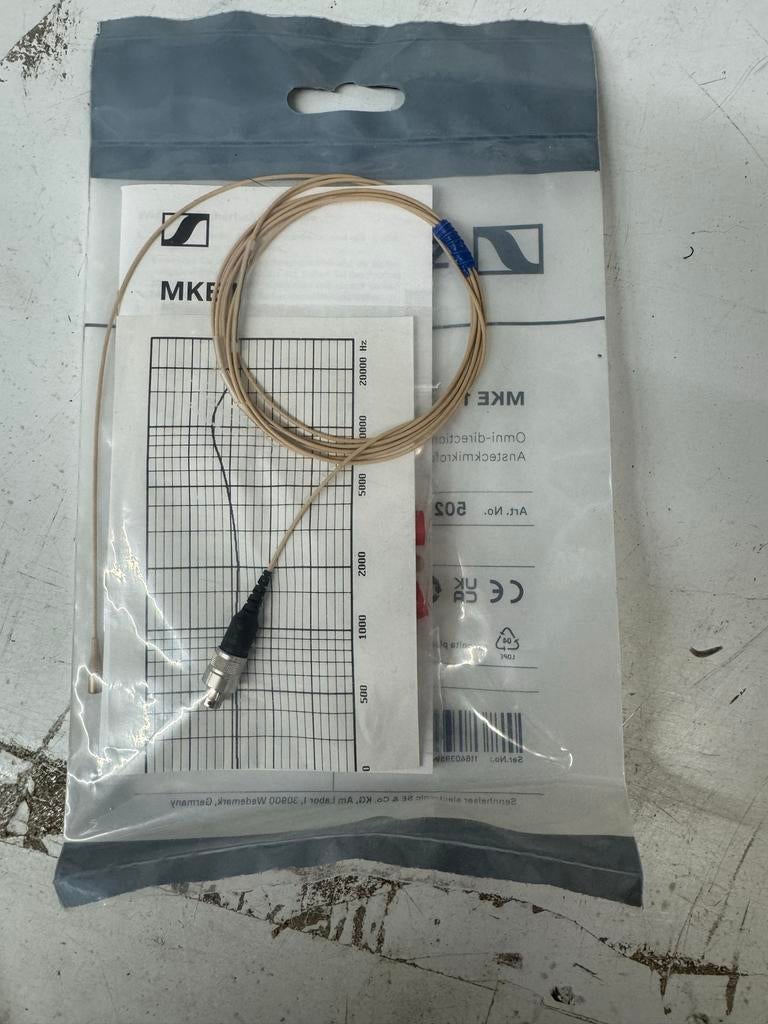 2x Sennheiser MKE 1-4 3 beige lavalier microfoons (LEMO), Muziek en Instrumenten, Microfoons, Ophalen of Verzenden, Nieuw, Overige typen