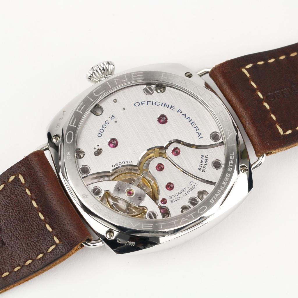 Panerai Radiomir 3 Days Acciaio Special 47 (Zeer goed/ 2022), Overige merken, Leer, Staal, Polshorloge