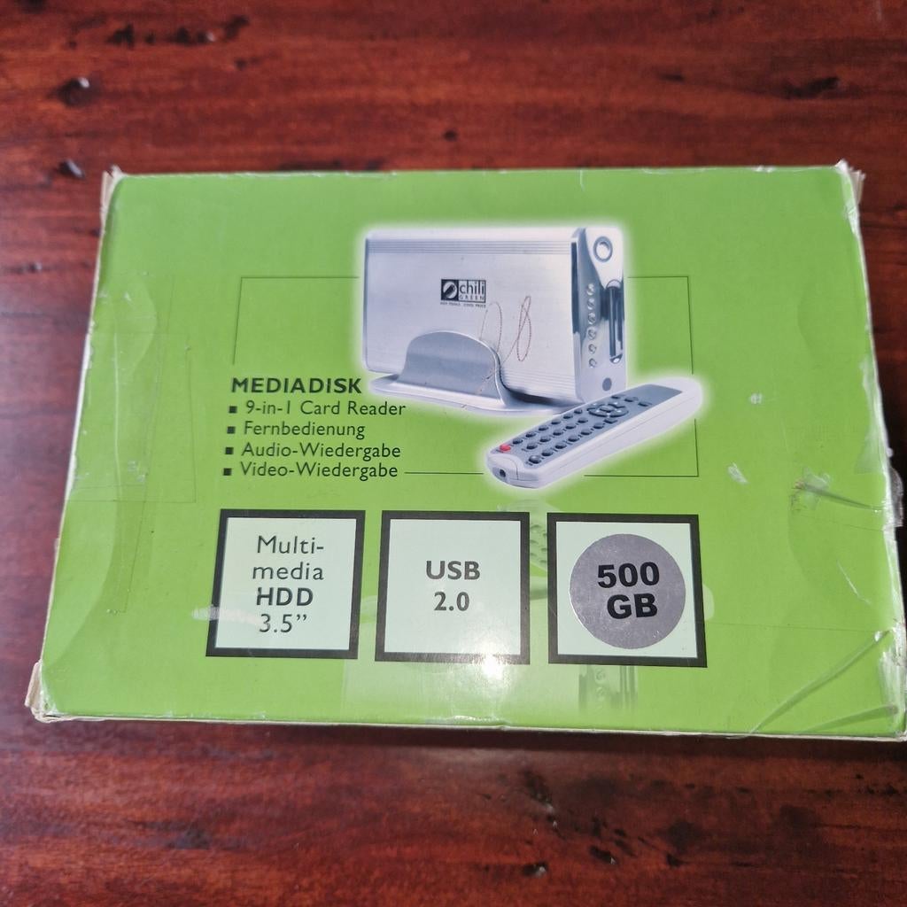 Mediadisk - 500GB - USB 2.0, Ophalen of Verzenden, Zo goed als nieuw, USB 2