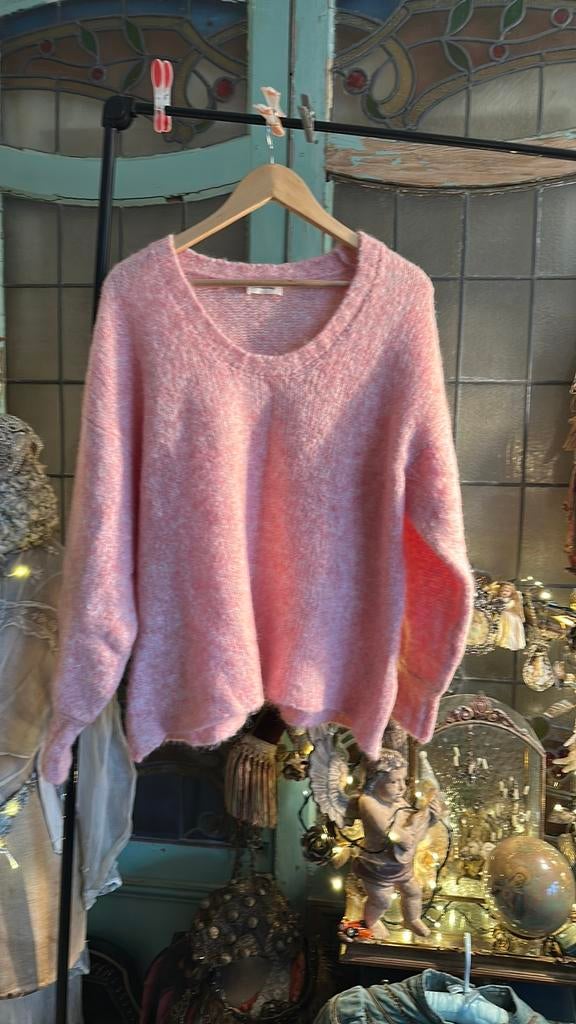 American Vintage, wollen  trui, warm roze, Kleding | Dames, Truien en Vesten, Zo goed als nieuw, Maat 42/44 (L), Roze, Ophalen of Verzenden