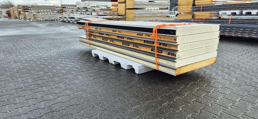 FALK Salzgitter sandwichpanelen B-keus Diverse lengtes €12m2, Ophalen, Zo goed als nieuw, Overige materialen, 100 mm of meer