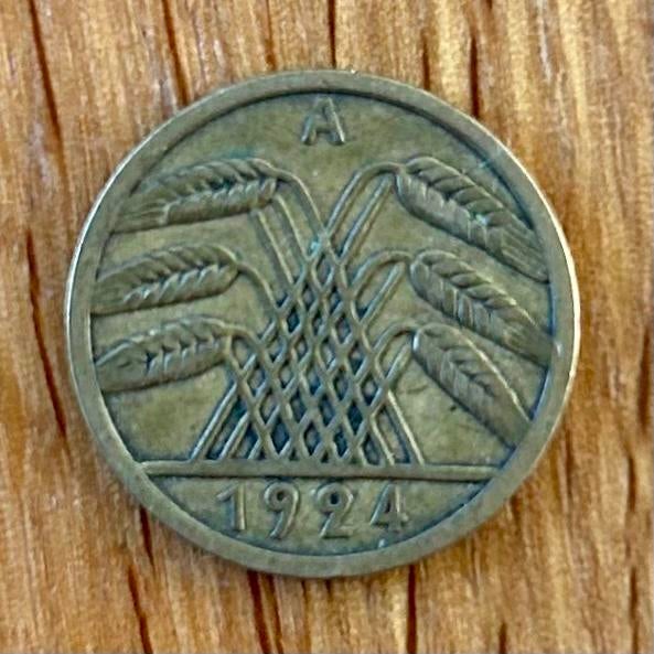 5 Reichspfennig 1924 - Weimar Republiek, Postzegels en Munten, Ophalen of Verzenden, Duitsland, Losse munt