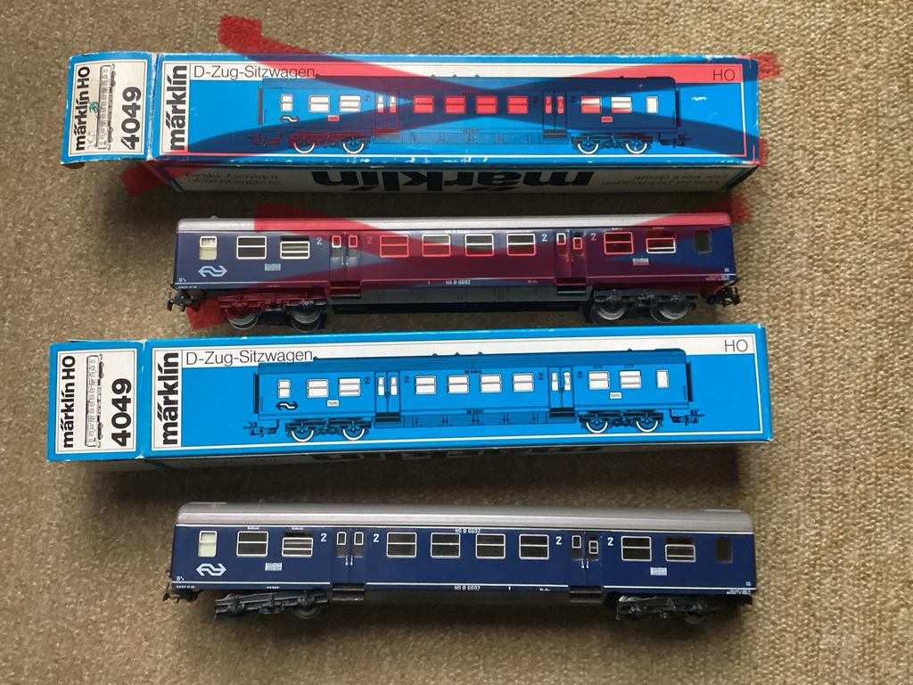 Marklin 4049 NS 2de klas met DUITSE TEKST OP DE VERPAKKING, Hobby en Vrije tijd, Modeltreinen | H0, Wagon, Wisselstroom, Märklin