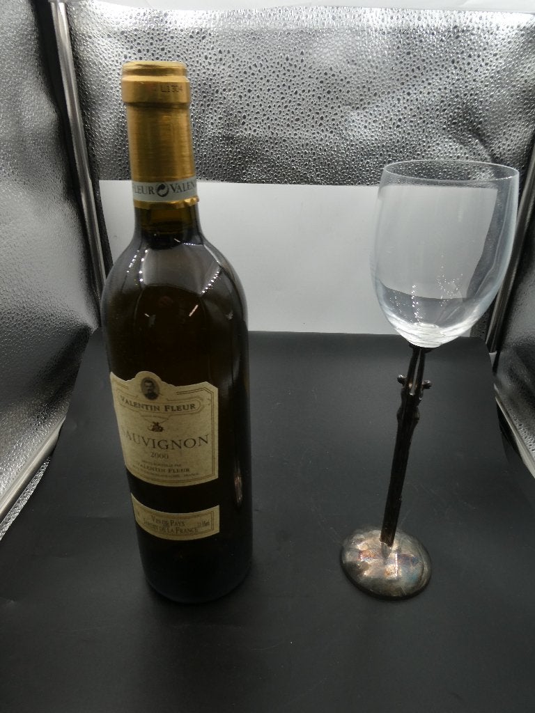 Corry Ammerlaan sierglas met wijn uit het jaar 2000, Ophalen of Verzenden