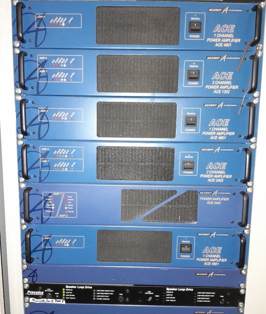 6 Accent ACE Audio omroep Versterkers, 120 watt of meer, Ophalen, Overige merken, Gebruikt