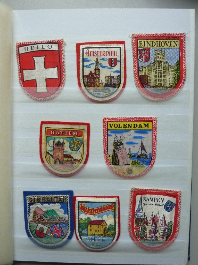 23 vintage patches van diverse steden, Antiek en Kunst, Ophalen of Verzenden