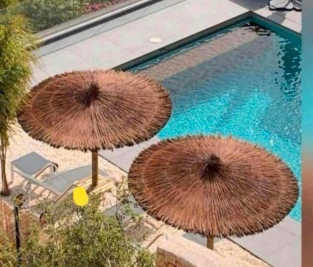 Leuk handgemaakte spaanse parasol  mét Paal en voet, Tuin en Terras, Parasols, Nieuw, Overige typen, 1 tot 2 meter, Ophalen