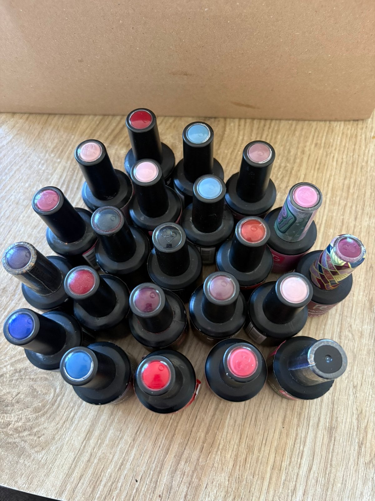 22 potjes PinkGellac, Ophalen of Verzenden, Zo goed als nieuw, Overige kleuren, Handen en Nagels