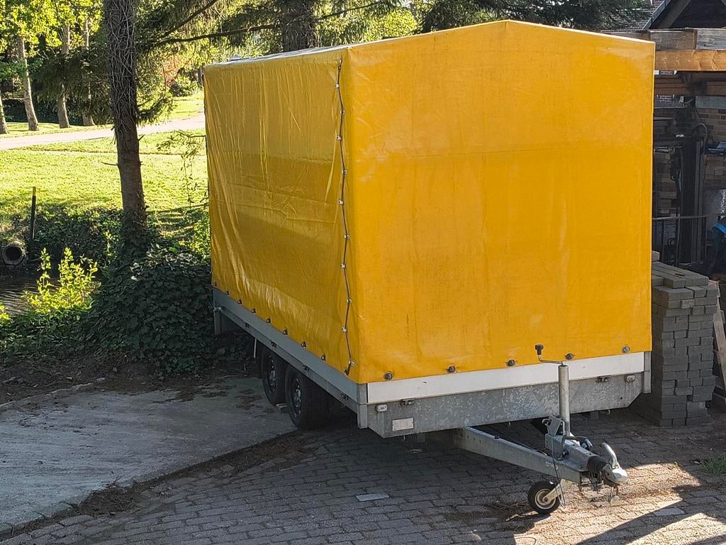 Huif aanhanger Henra 2750 kg 4.00x 2.00 m, Ophalen of Verzenden, Gebruikt
