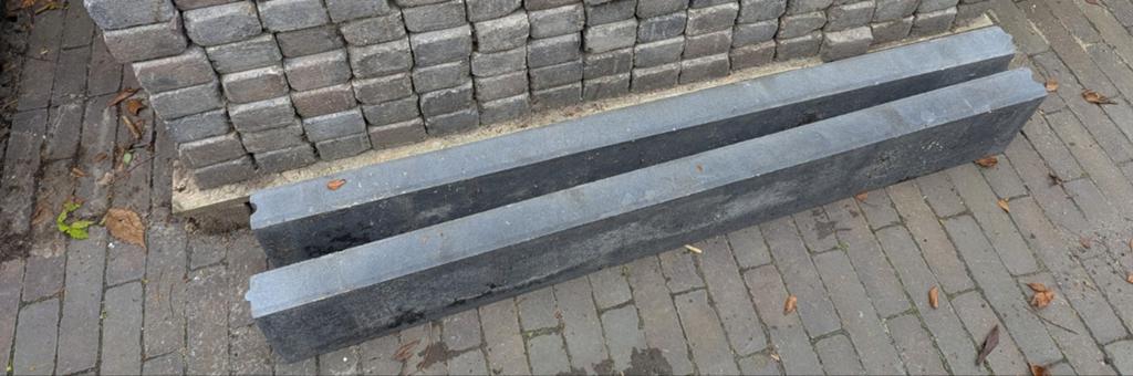 2 nieuwe opsluitbanden 5x15x100cm antraciet, Tuin en Terras, Tegels en Klinkers, Ophalen, Overige typen, Nieuw, Minder dan 5 m²