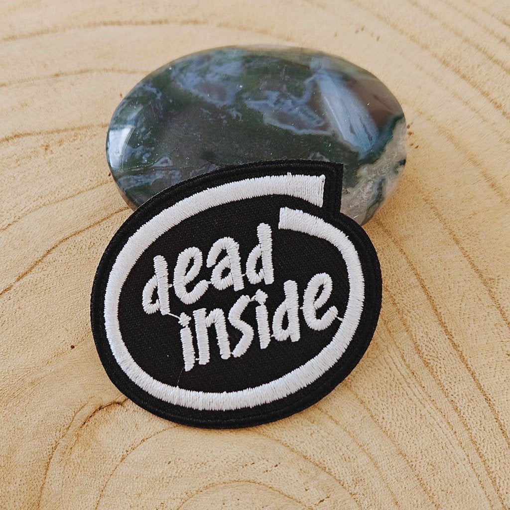 Strijk embleem applicatie Patch dead inside, D, Nieuw, Ophalen of Verzenden, D