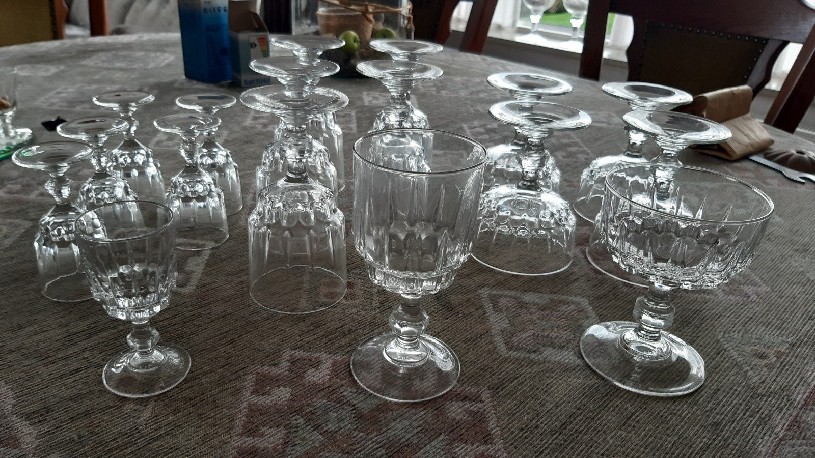 Diverse kristallen glazen set, Antiek en Kunst, Ophalen