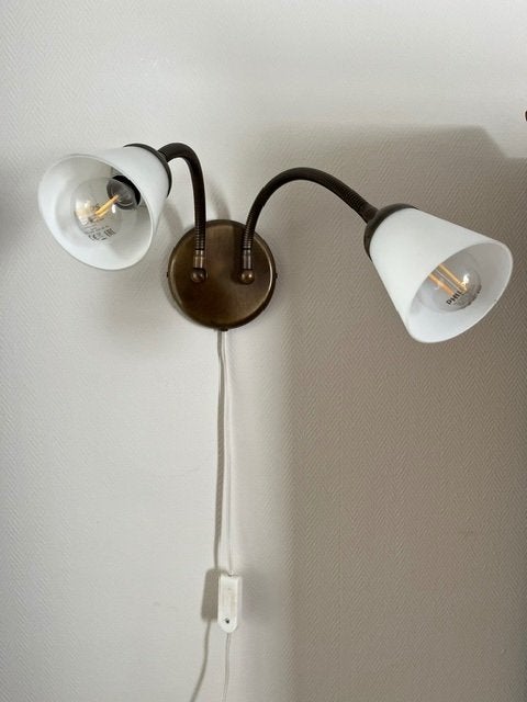 wandlamp, Huis en Inrichting, Lampen | Wandlampen, Ophalen, E14 (klein), Zo goed als nieuw, Glas