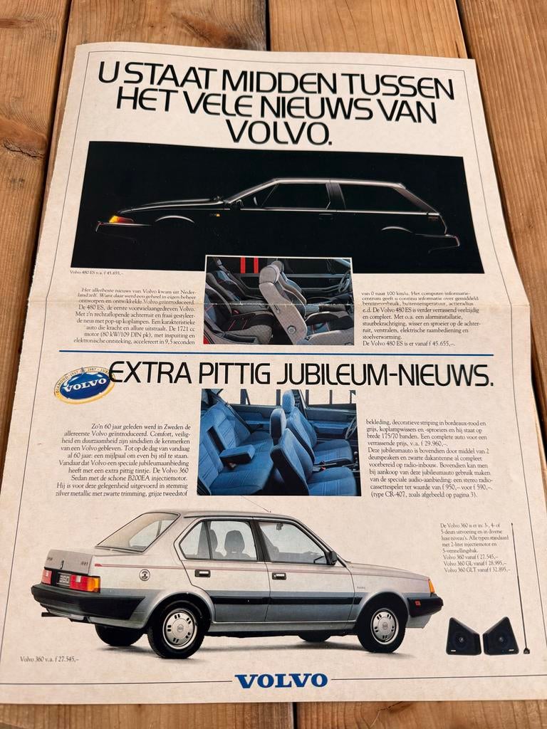 Vintage Volvo Advertenties - Jaren '80 Auto Reclame, Ophalen of Verzenden