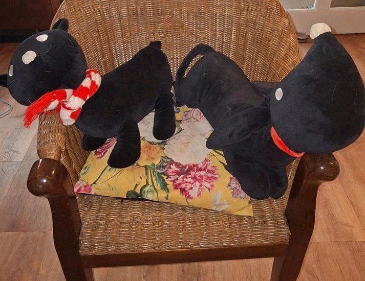 Jip en Janneke knuffels - Takkie en Siepie, Overige merken, Overige karakters, Zwart, Zo goed als nieuw