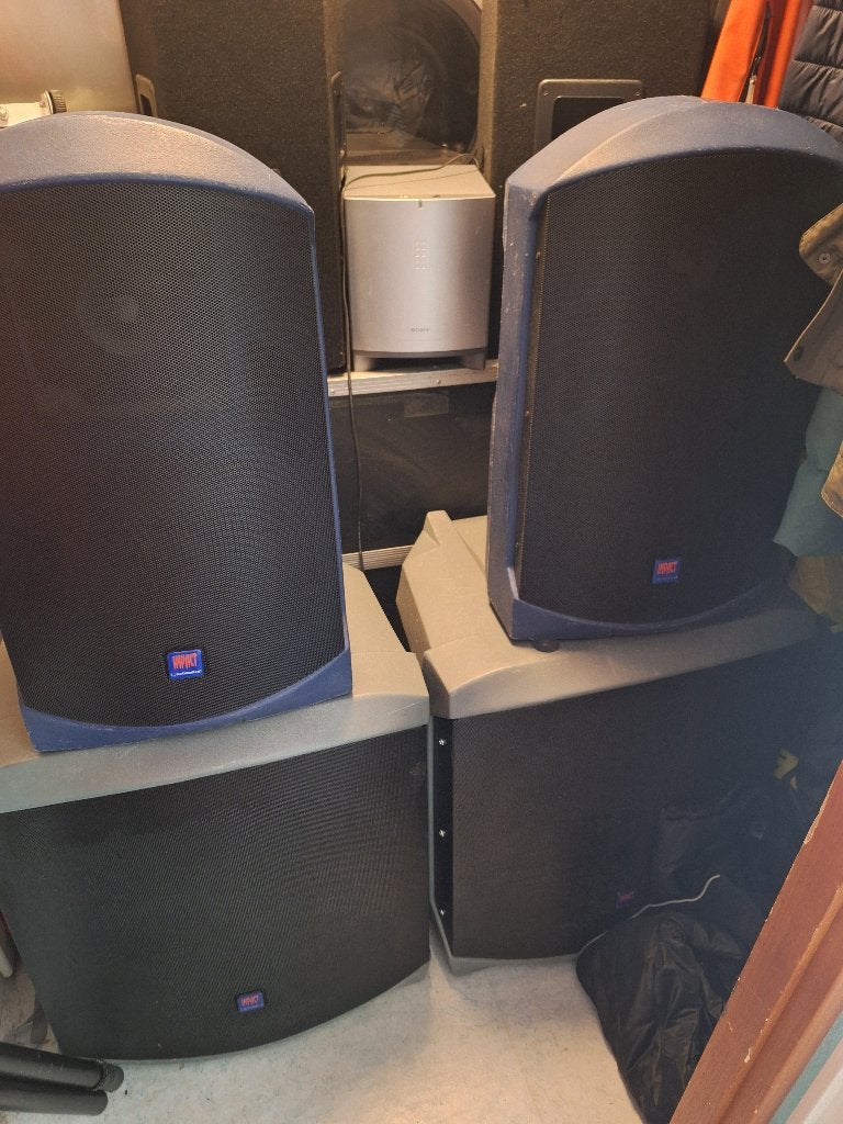 TURBO SOUND + CROWN, Speakerset, Zo goed als nieuw, Ophalen, 150 watt of meer