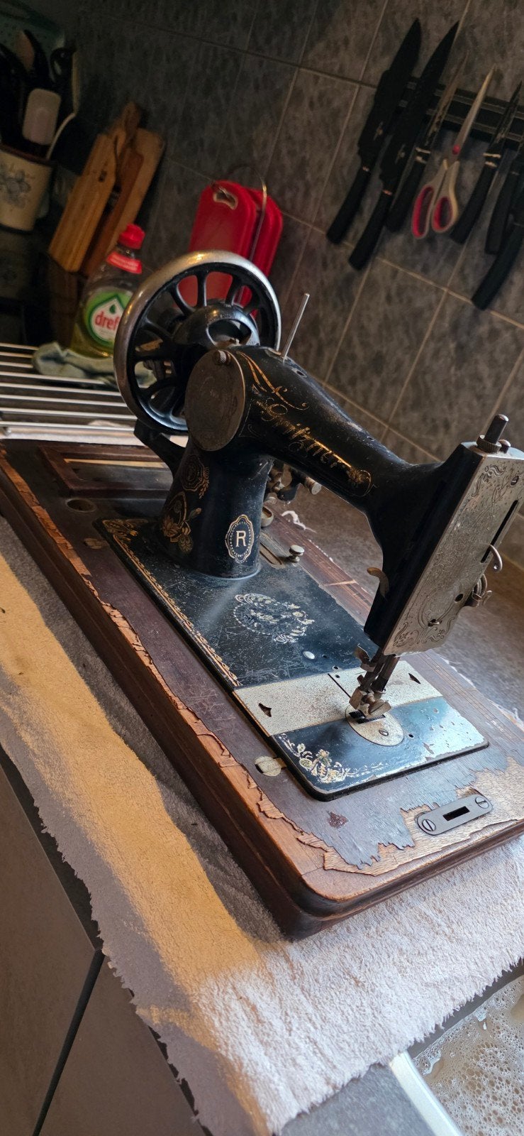 Antieke Gritzner Naaimachine - Decoratief Stuk, Ophalen