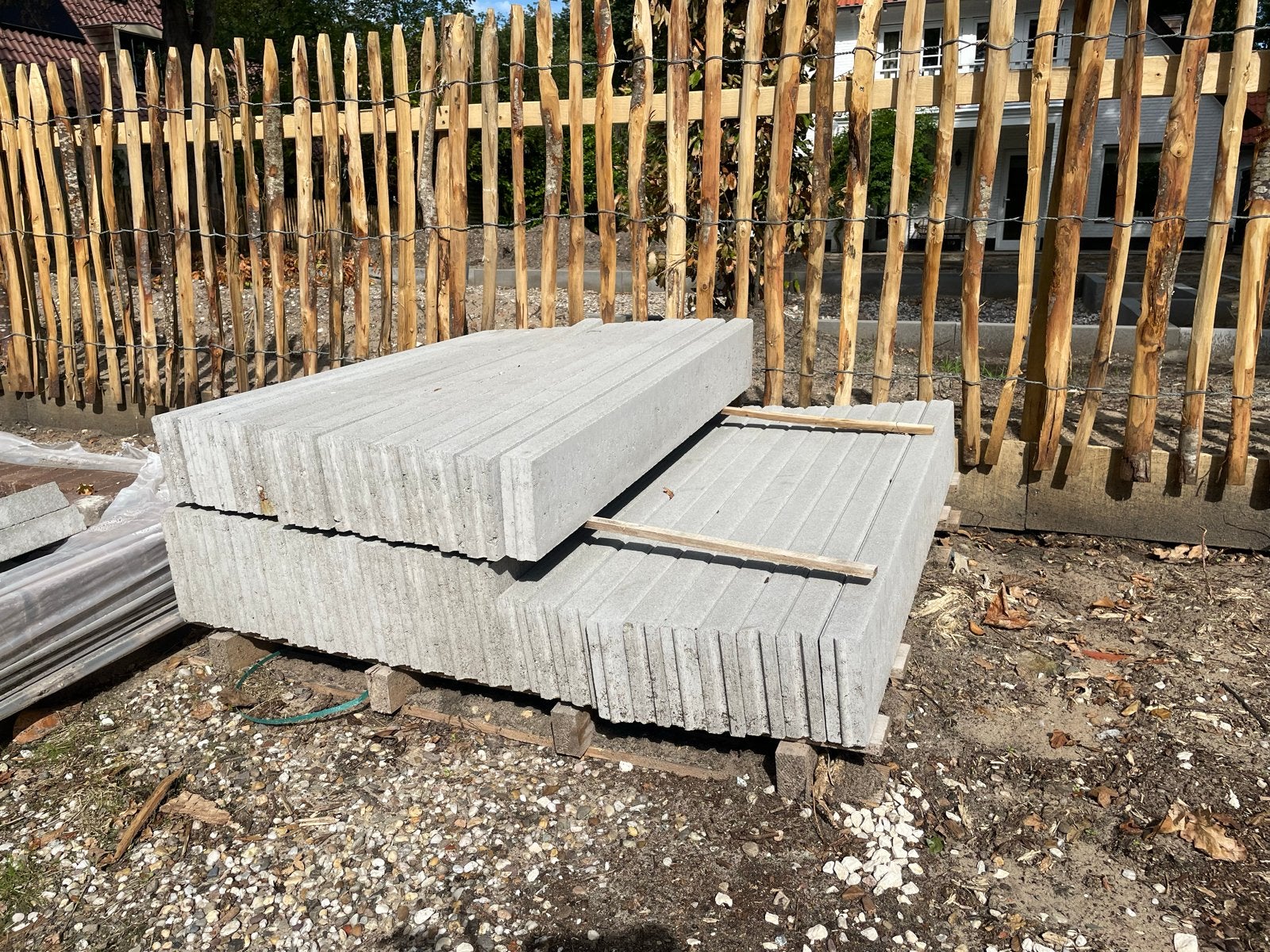 Betonnen opsluitbanden (grijs), Tuin en Terras, Ophalen, Gebruikt, 10 m² of meer, Beton