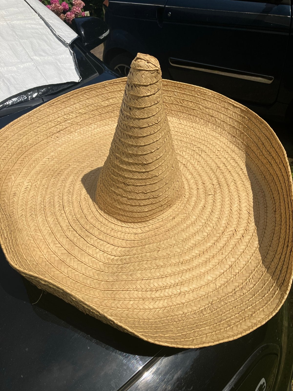 Originele Mexicaanse Sombrero - Rond 75cm, Hoog 35cm, Ophalen, Gedragen, One size fits all, Hoed